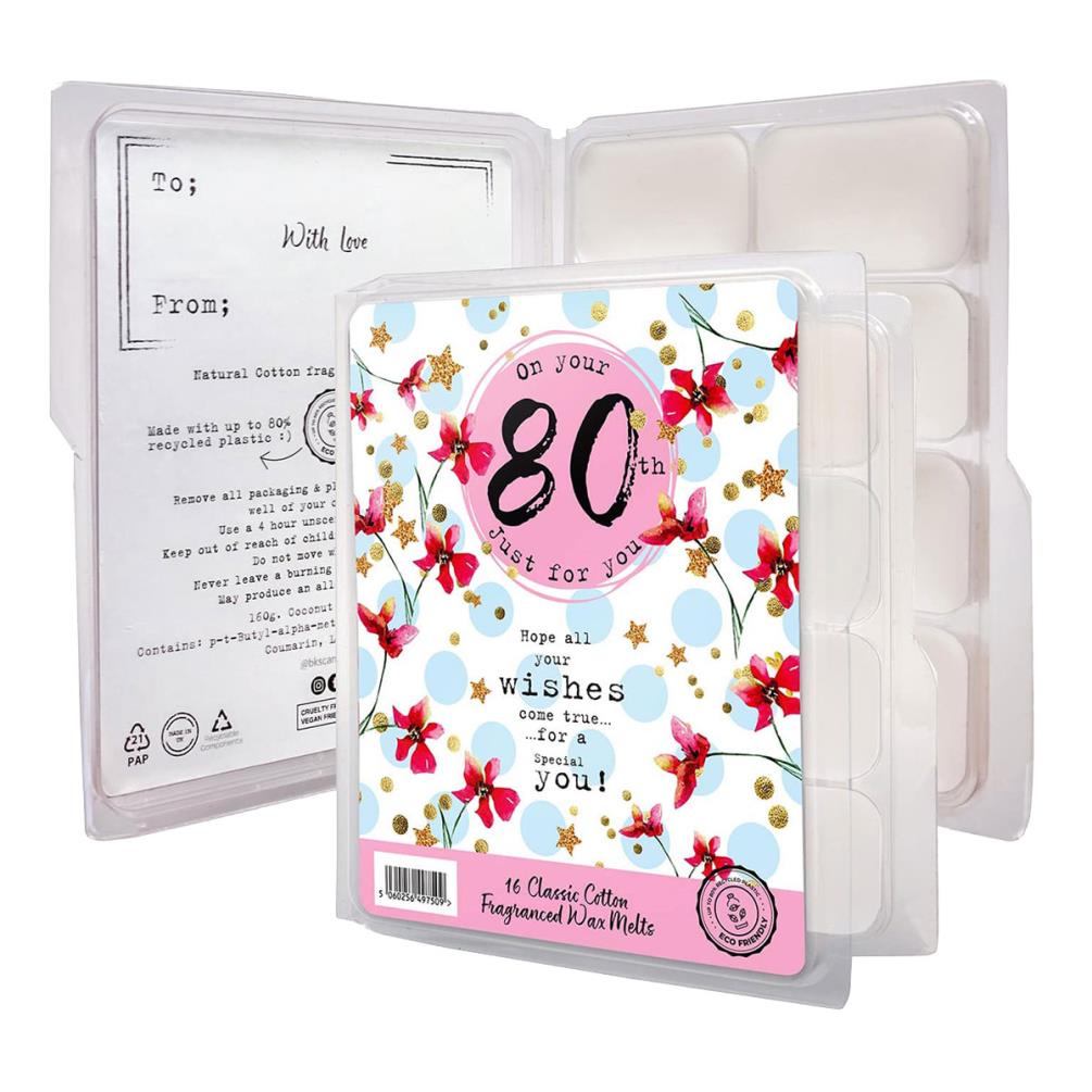 Best Kept Secrets 80th Birthday Wax Melts (Pack of 8) £8.09